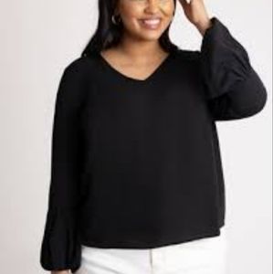 Eloquii Drama Sleeve Top, Size 18